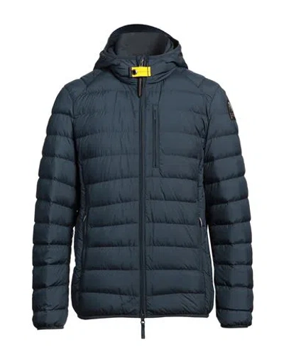 Parajumpers Man Puffer Slate Blue Size S Polyester In Blue