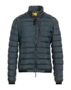 Parajumpers Down Jacket With Adjustable Bottom And Iconic Tape In Blue