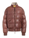 Parajumpers Man Puffer Tan Size L Lambskin, Wool, Polyester In Brown