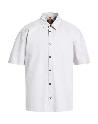 Parajumpers Man Shirt Light Grey Size M Cotton, Elastane In White