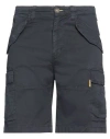 Parajumpers Man Shorts & Bermuda Shorts Midnight Blue Size 34 Cotton, Elastane