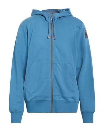Parajumpers Man Sweatshirt Deep Teal Size Xxl Cotton, Polyester In Blue