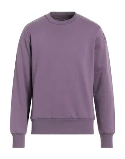 Parajumpers Man Sweatshirt Mauve Size Xl Cotton, Polyester In Purple