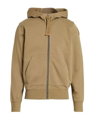 Parajumpers Man Sweatshirt Military Green Size L Cotton, Polyester In Brown
