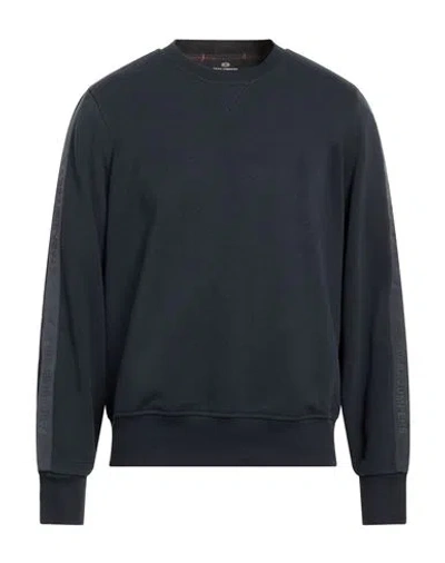 Parajumpers Man Sweatshirt Navy Size L Cotton, Polyester In Blue