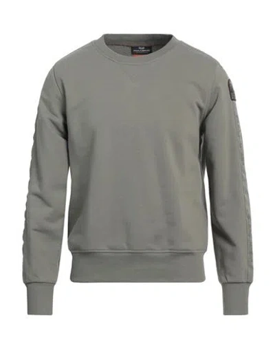 Parajumpers Man Sweatshirt Sage Green Size M Cotton, Polyester In Sage Green