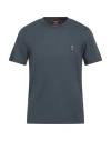 Parajumpers Man T-shirt Slate Blue Size Xs Cotton In Blue
