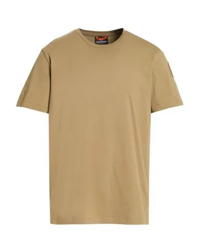 Parajumpers Man T-shirt Khaki Size L Cotton In Brown