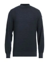 Parajumpers Man Turtleneck Navy Blue Size L Merino Wool In Navy Blue