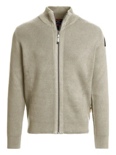 Parajumpers Manny Ribbed Zip-up Cardigan In Neutral