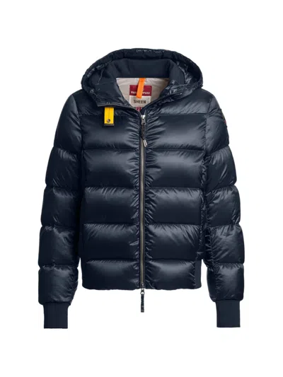 Parajumpers Mariah Hooded Quilted Jacket In Blue