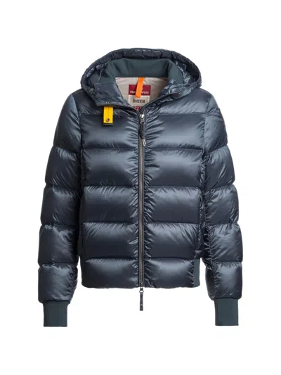 Parajumpers Mariah Quilted Hooded Jacket In Blau
