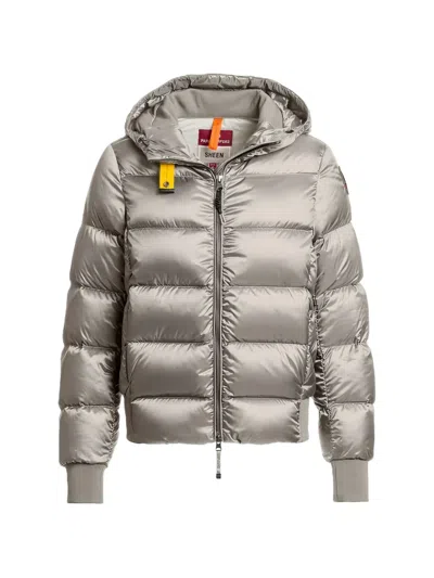 Parajumpers Mariah Quilted Hooded Jacket In Gray