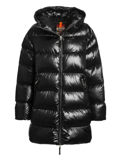 Parajumpers Marion Hooded Puffer Coat In Black