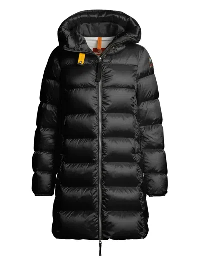 Parajumpers Marion Hooded Quilted Coat In Black