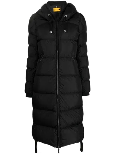 Parajumpers Marion Logo-patch Padded Coat In Black