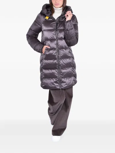 Parajumpers Marion Quilted Hooded Coat In Purple