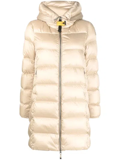 Parajumpers Marion Quilted Hooded Jacket In Gold
