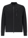 Parajumpers Ribbed Cuffs And Hem Sweatshirt With Zip Pocket In Black