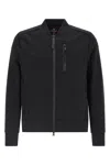 Parajumpers Ribbed Cuffs And Hem Sweatshirt With Zip Pocket In Black