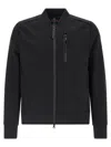 Parajumpers Ribbed Cuffs And Hem Sweatshirt With Zip Pocket In Black