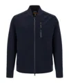 Parajumpers Mckay Zip-front Logo-patch Jacket In Blue