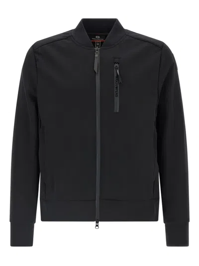 PARAJUMPERS MCKAY ZIP-FRONT LOGO-PATCH SWEATSHIRT