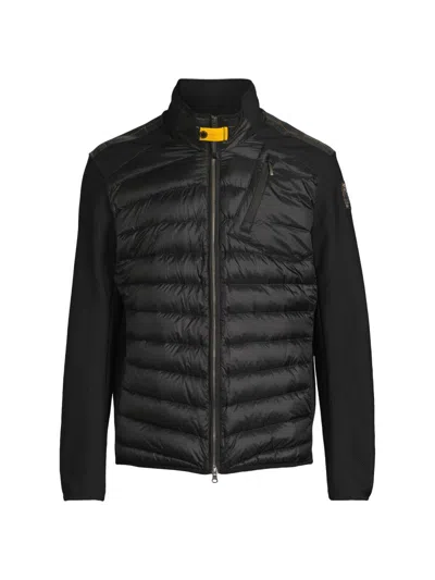 Parajumpers Men's Jayden Mixed-media Slim-fit Puffer Jacket In Black