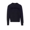 Parajumpers Josiah Crewneck Sweatshirt Ribbed Cuffs In Blue
