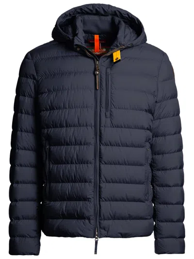 Parajumpers Men's Slim-fit Hooded Down Puffer Jacket With Adjustable Drawstring Hood & Underarm Vent In Blue