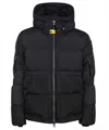 Parajumpers Two-tone Hooded Padded Jacket In Black