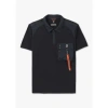 PARAJUMPERS MENS RESCUE POLO SHIRT IN BLACK