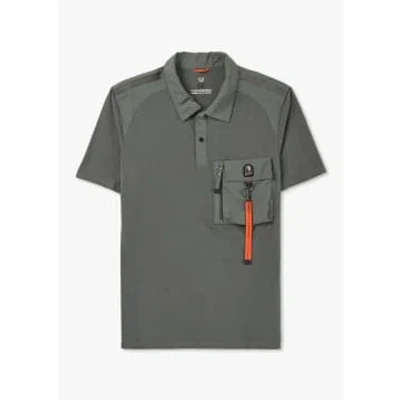 Parajumpers Mens Rescue Polo Shirt In Thyme In Brown