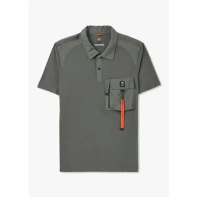 Parajumpers Mens Rescue Polo Shirt In Thyme In Green Fabric