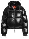 Parajumpers Cozy Short Hooded Down Jacket In Black