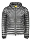 Parajumpers Hooded Down Jacket In Grau