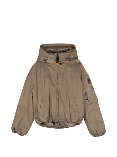 Parajumpers Naadz Hooded Bomber Jacket In Brown