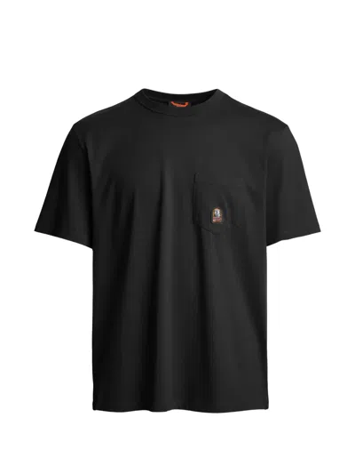 Parajumpers Neel Logo-detail Pocket T-shirt In Black