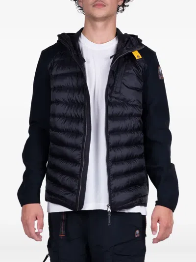Parajumpers Nolan Hooded Panelled Padded Jacket In Black