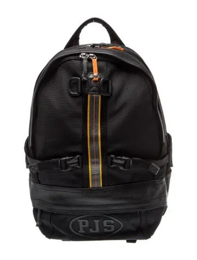 Pre-owned Parajumpers Nylon Backpack In Black