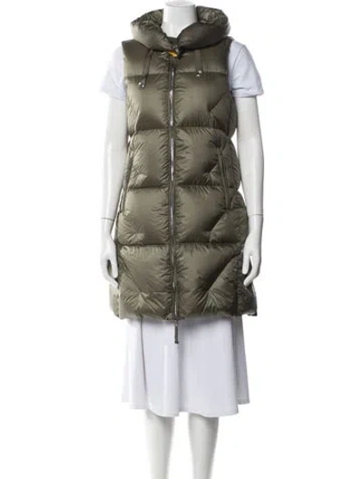 Pre-owned Parajumpers Nylon Down Coat In Green