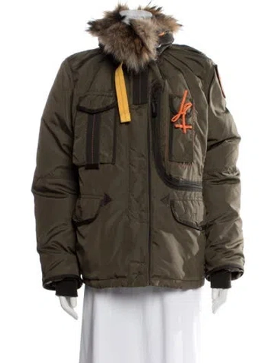 Pre-owned Parajumpers Nylon Down Jacket In Green