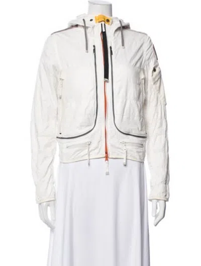 Pre-owned Parajumpers Nylon Jacket In White