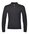 Parajumpers Oberon Long Sleeve Polo Black In Black