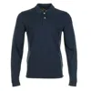 Parajumpers Oberon Long Sleeve Polo Blue Navy In Blue
