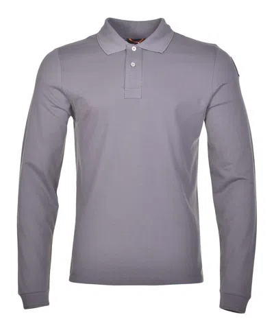 Parajumpers Oberon Long Sleeve Polo Gargoyle In Grey