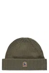 Parajumpers Ribbed Beanie Hat Olive Grey In Green