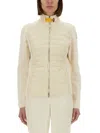 Parajumpers Olivia Waterproof Mixed Media 750 Fill Power Down Jacket In Beige