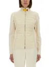 Parajumpers Olivia Waterproof Mixed Media 750 Fill Power Down Jacket In Beige