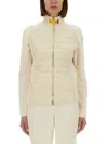 Parajumpers Olivia Waterproof Mixed Media 750 Fill Power Down Jacket In Ivory